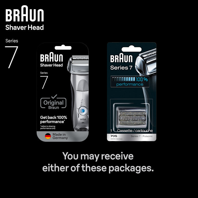 Braun Electric Shaver Head Replacement Part 70s Silver Compatible with Legacy Series 7 Electric Razors for Men
