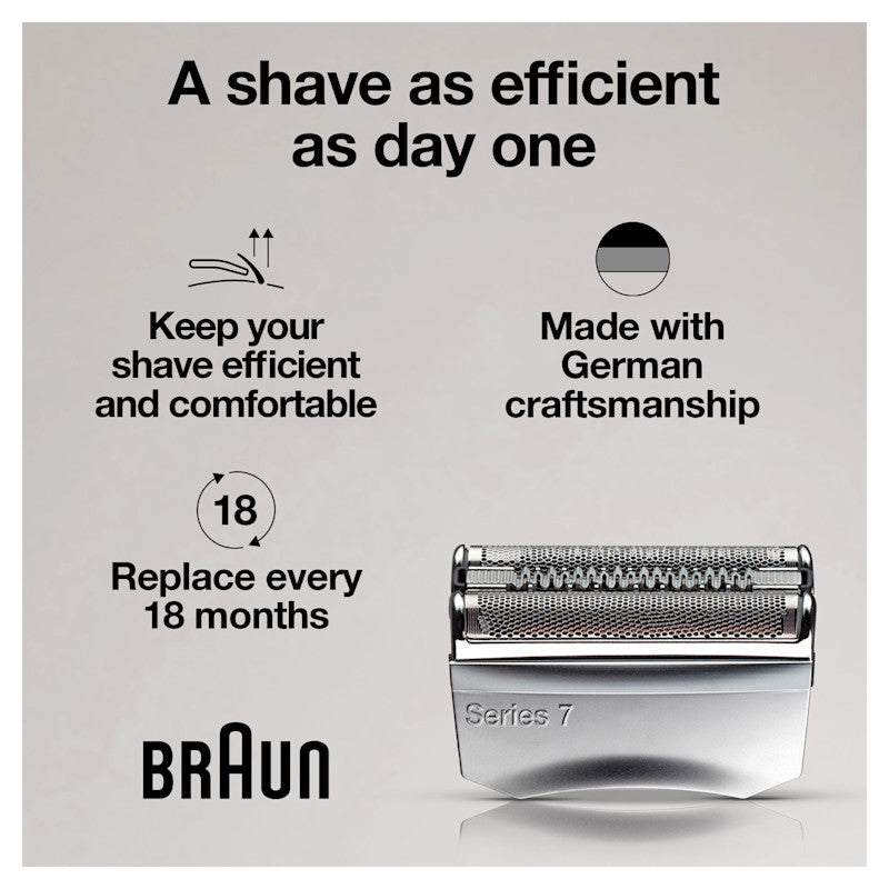 Braun Electric Shaver Head Replacement Part 70s Silver Compatible with Legacy Series 7 Electric Razors for Men