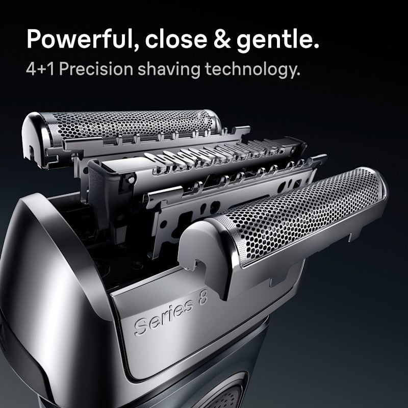 Braun Electric Shaver Head Replacement Part 83m Silver Compatible with Series 8 Electric Razors for Men