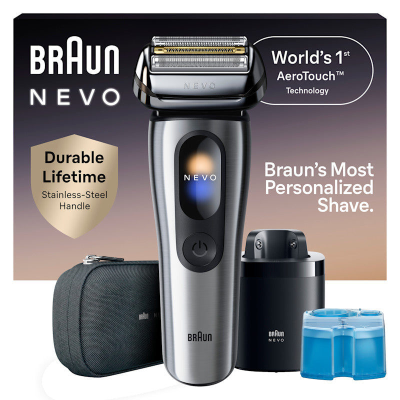 Braun NEVO 11000c Silver Men's Electric Shaver with World's 1st AeroTouch Tech