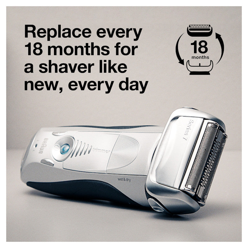 Braun Electric Shaver Head Replacement Part 70s Silver Compatible with Legacy Series 7 Electric Razors for Men