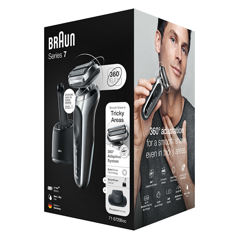 Series 7 Electric Shaver with SmartCare Center Stubbler Trimmer 7185cc
